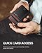 Taykos Wallet for Men Card Holder: Pop Up Card Case, Genuine Leather, Smart, RFID Blocking, Slim, Minimalist, Thin, Front Pocket, Gift Box - 10-14 Card Capacitiy, ID Window, Cash Pocket (Black)