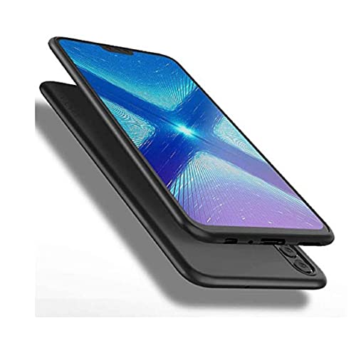 Image of Mobile Back Cover Case for Honor 8X (Silicone Case|CameraProtection|Black SC1510)