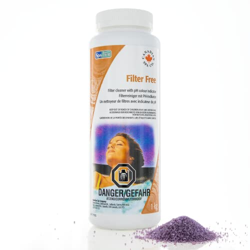 Canadian Spa CO. Limpiador de Filtro de Piscina, 1 kg, granulado para Limpieza de Cartuchos de Filtro, Cuidado de Hot Tub