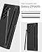 Miimall for Samsung Galaxy Z Fold 6 Case with S Pen Holder Slot [Military Grade Drop][Built-in Privacy Screen & Invisible Kickstand] Slim Thin Protective Phone Case for Galaxy Z Fold 6 Cover Black