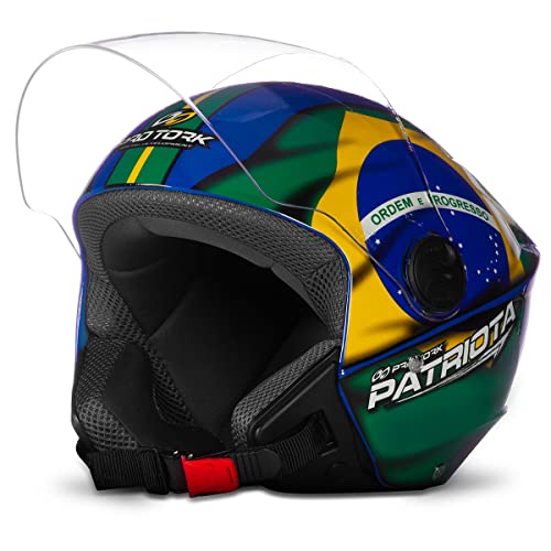 Capacete New Liberty Three Patriota 60 Azul/Verde