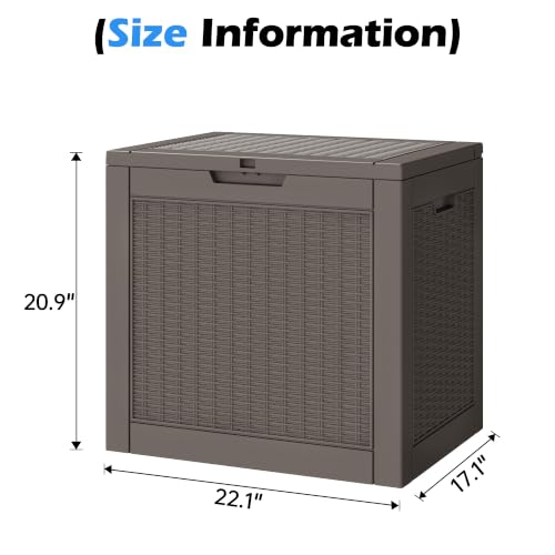 Image of Outdoor Storage Box Waterproof, 31 Gallon Deck Box for Patio Storage