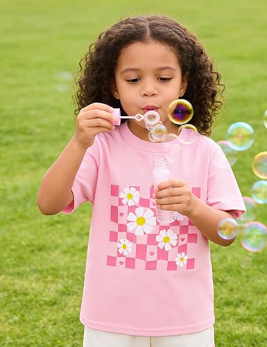 Image of Toddler Girls Clothes T-Shirt Short Sleeve Graphic Tee Cartoon Dinosaur 2-6T Girl Shirt Summer