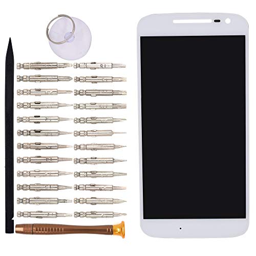 Image of LCD Screen Display with Digitizer Touch Panel Without Bezel Frame Compatible with Motorola Moto G4 XT1622(White)