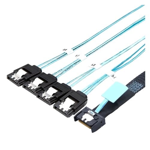 Cable SlimSAS 8654 38pin a 4X SATA 100cm miniatura 2