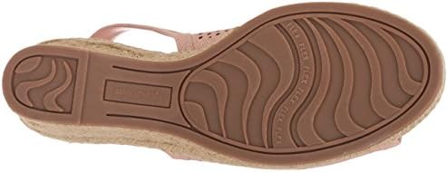 Easy Street Women's Stacy Wedge Sandal, Blush Linen Print, 7 Wide | Image 3