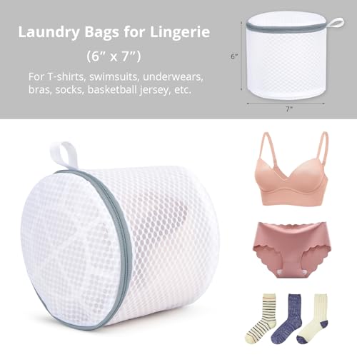 Geiteoa 3 Pack Mesh Laundry Bags For Delicates, Mesh Bra Bags With Hanging Loop thumb #4