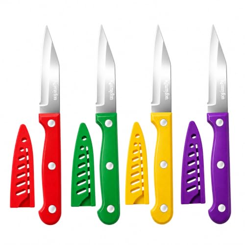 Paring Knives with Covers, Set of 4