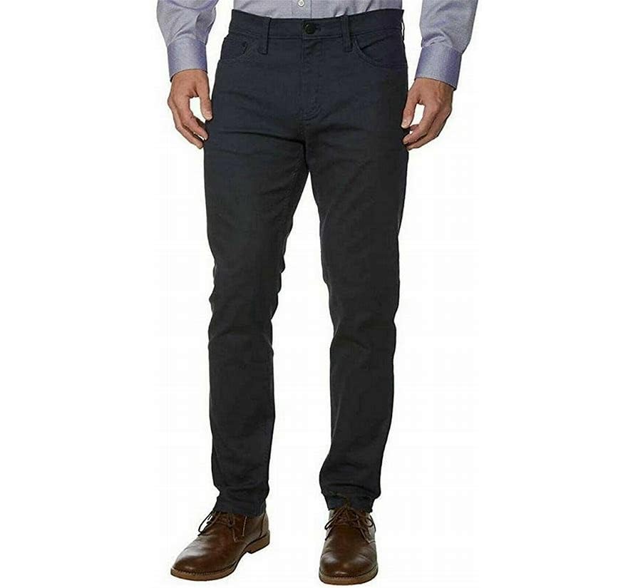 English Laundry Men Flat Front Chino Pants (Black, 40x34)3