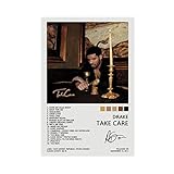 Drake Take Care Album Cover Poster Canvas Poster Wall Art Decor Print Picture Paintings for Living Room Bedroom Decoration Unframe 12x18inch(30x45cm)