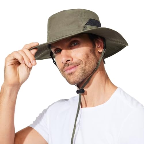 Image of Fishing Hat for Mens Sun Hat Wide Brim Bucket Hat SPF UV Protection XL XXL Large Size Big Head Hiking Beach Safari