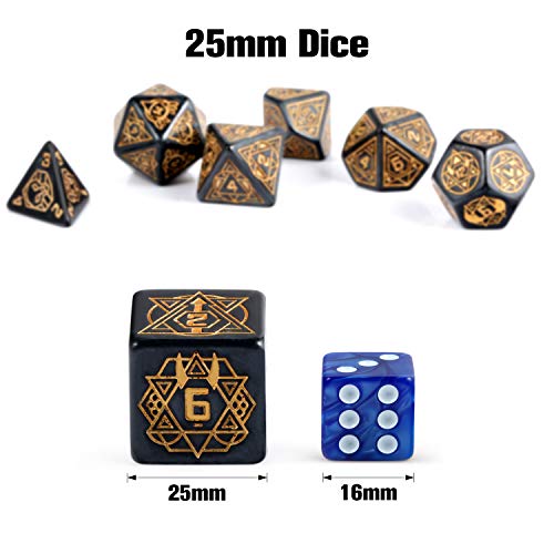 image for 25mm Giant Polyhedral Dice Set D&D, DNDND Constellation Patterns DND D