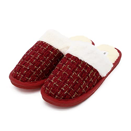 Image of VRITRAZ Women's Comfort Slip On Closed Toe Warm Winter House Clog Indoor Slipper