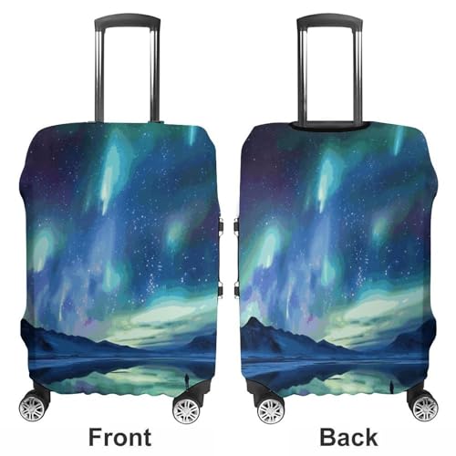 Northern Lights Printed Luggage Cover Protector, Fits 18-32 Inch Luggage3