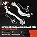 A-Premium Set of 8, Front Lower Forward Rearward Control Arm, Sway Bar Link, Outer Tie Rod End, Compatible with BMW E39 Series 530i 2001-2003, 528i 1997-2000, 525i 2001-2003