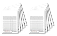 SIGEL KC620/10 Kassenblöcke, 10 Stück Quittungsblöcke á 50 Blatt mit Durchschlag, 10x16,5 cm, fortlaufend nummeriert, aus Recyclingpapier, mit Additionsblatt