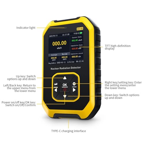 Medidor Geiger Gauss Meter Detector Radiación Nuclear GC-01 miniatura 6
