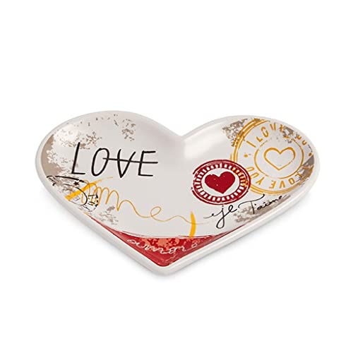 Piattino in ceramica Egan a forma di cuore linea