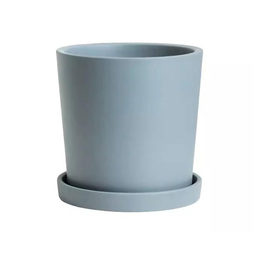 Gelasige A Flower Pots Nordic Blue Ceramic Flower Pot Phalaenopsis Plant Clay Pot High-Grade Ceramic Pot With Tray Outdoor Flower Pots