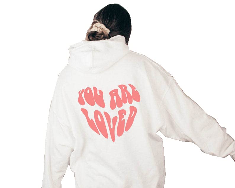 Image of SXV 'You are Loved' Printed Cool Aesthetic Sweatshirt Hoodie