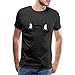 Spreadshirt Pinguin Tischtennis Männer Premium T-Shirt, 5XL, Schwarz