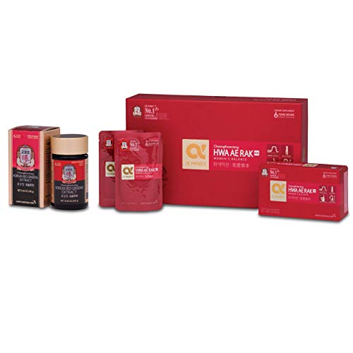 Cheong Kwan Jang [Korean Red Ginseng Extract (240g) & Women's Balance - HWA Ae RAK Premium Korean Red Ginseng Drink for Women 70ml] (30 Pack) - Immune System Booster, Healthy Menopausal Transition