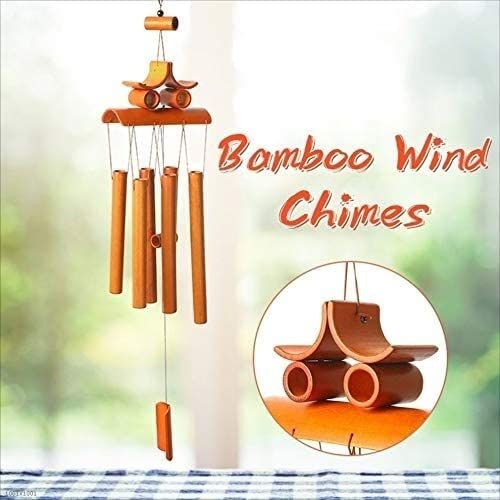 Carillon A Vento In Bambù - 60cm Con Suono Naturale Per Giardino O Casa - Foto 3