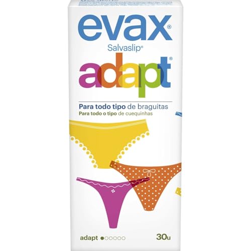 Evax Salvaslip Adapt, Pack de 30, Ultrafinos, Se Adaptan A Todos Los Estilos De Ropa Interior