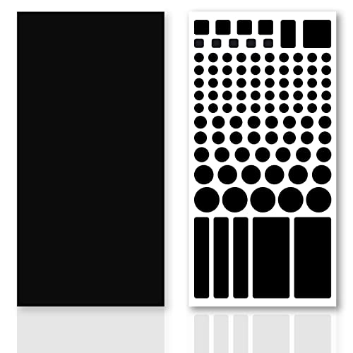 Image of iacoahoah LED Light Blocking Stickers, Light Dimming LED Filters, Dimming Sheets for Routers,Clocks and Electrical Appliances, LED Covers Blackout, Dimming 50% ~ 80% of LED Lights (2 Sheets 80%)