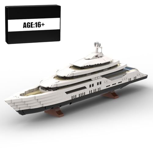 ConsoleXpress Mini Luxury Yacht Building Block Set, 1/200 Scale MOC