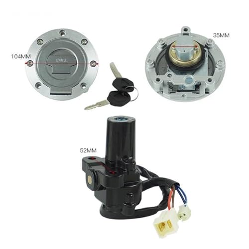 Kit de interruptor de encendido para Yamaha YZF R1 R6 FJ09 FZ6 con tapa de tanque 98-17 4