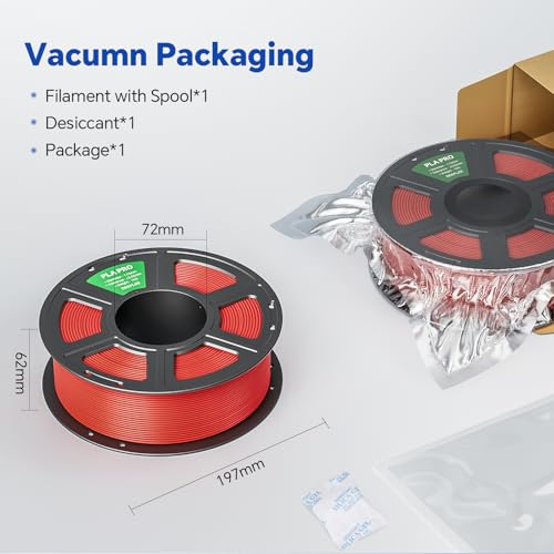 Image of PLA PRO Filament 1.75mm, Stronger Toughness 3D Printer Filament 4KG, PLA Filament Dimensional Accuracy + /- 0.02 mm, Neatly Wound, Fits Most FDM 3D Printer, Yellow and Sunflower Yellow