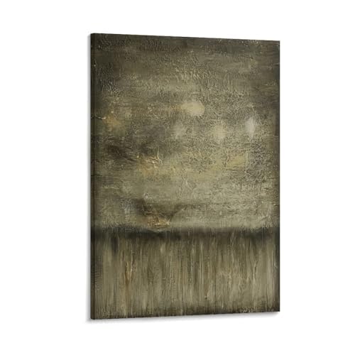 Poster abstrait sur toile marron 40x60 cm pour decoration salon ou bureau