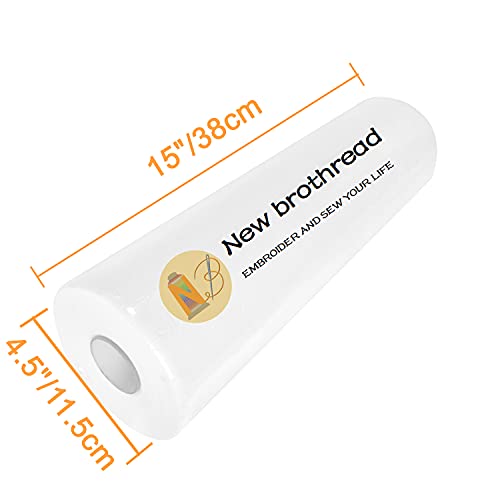 New Brothread Cut Away Machine Embroidery Stabilizer Backing 15" X 25 Yd Roll - Medium Weight 2.5 Ounce - Cut Into Variable Sizes - For Machine Embroidery And Hand Sewing #TOP1
