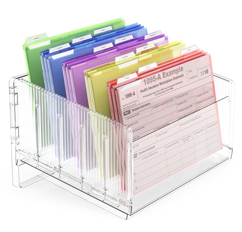 File-Sorter-Organizer-5-Sections-Acrylic-Letter-Tray-for-Desk-Mail-Organizer-Letter-Holder-for-Envelopes-Mail-Electronics-1Pack File Sorter Organizer, 5 Sections Acrylic Letter Tray for Desk, Mail Organizer Letter Holder for Envelopes, Mail, Electronics 1Pack - Image 1