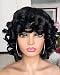 Annivia Short Curly Wig for Black Women Big Bouncy Fluffy Kinky Curly Wig Heat Resist Soft Synthetic Short Curly Afro Wig