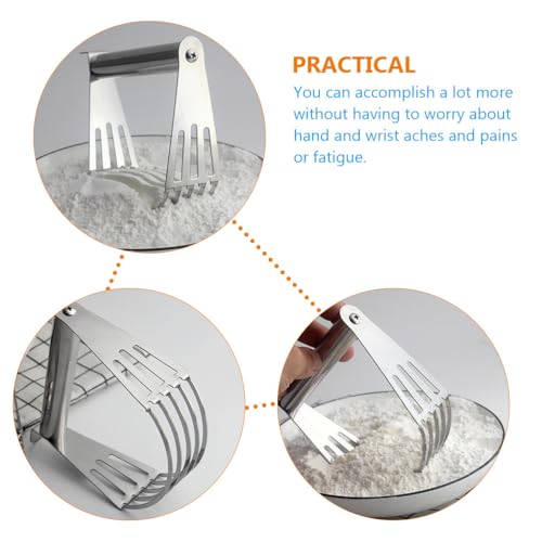 Mikikit Dough and Pastry Blender, Reusable Baking Utensil for Effortless Dough Mixing Steel Pastry Cut-ter for Pies and Pastries - Image 2