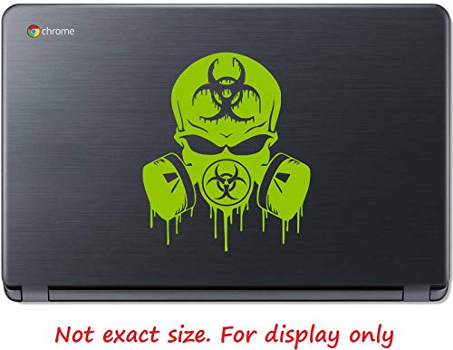 Lgrn Skull Dripping Biohazard Respirator Decal Vinyl Sticker Graphics|Ur Impressions|For Cars Trucks Suv Vans Walls Windows Laptop|Lime Green|5.5 X 5 Inch|Uri349-Lg #TOP5