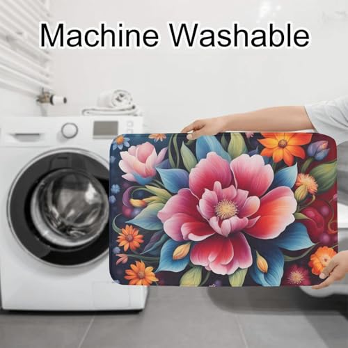 Tapis de bain séchage rapide ensemble de 3 pièces absorbant et fleuri - 8
