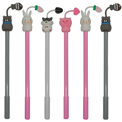 Bolígrafos de gel con diseño animal, pack de 12 miniatura 1