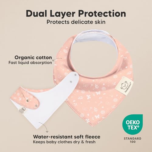 Image of KeaBabies 8pk Organic Baby Bandana Bibs for Drooling and Teething (Butterflies)