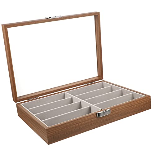 Étui de rangement pour lunettes de vue et de soleil avec compartiments