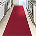 Machine Washable Modern Solid Design Non-Slip Rubberback 2x12 Traditional Runner Rug for Hallway, Kitchen, Bedroom, Living Room, 1'10
