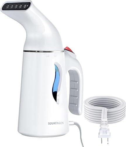 SOUKENGEN - Vaporizador para ropa, vaporizador de ropa, removedor de arrugas para ropa, plancha de vapor portátil de viaje de 5.1 fl oz, 110 V,