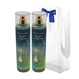 Bath & Body Works MAGIC IN THE AIR Fine Fragrance Mist 2-piece Gift Set with a Blue Bow for Holiday 8 fl oz each