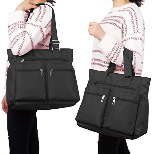 Volganik Rock Canvas Tote Bag Waterproof Nylon Multi Pocket Shoulder Bags Laptop Work Bag Teacher Purse And Handbags For Women & Men thumb #1