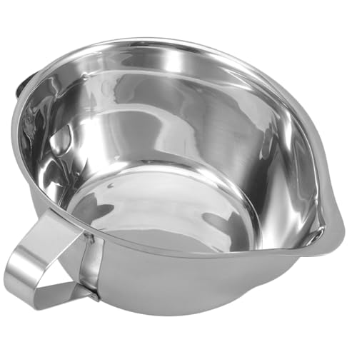 TOPPERFUN Bol De Et Graisse Acier Inoxydable Séparateur Huile Pour Soupe Ustensile De Cuisine Avec Poignée