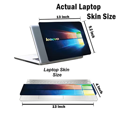 Image of Pattern L2 Top+Wrist Pad Vinyl Laptop Skin /Sticker /Cover for 13 to 13.3 Inches Laptops Laminated-Removable-HD Quality Compatible for Lenovo.(13x9.2 Inches)