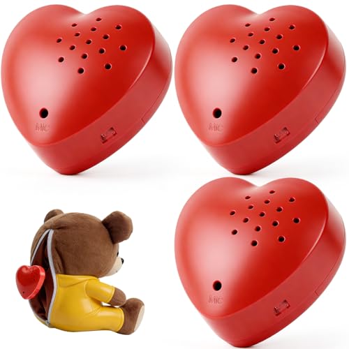 3 pezzi dittafono per animali morbidi, 60 secondi di registrazione modulo audio per orsacchiotto, modulo sonoro suonabile, registratore vocale giocattolo per registrazione personalizzata, regali fai