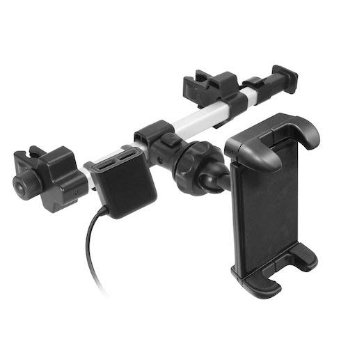 MACALLY Dual Position Car Seat Headrest Tablet Mount With Table Tray (hrmountprotray) I.4401851